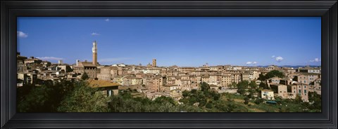 Framed Buildings in a city, Torre Del Mangia, Siena, Tuscany, Italy Print