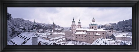 Framed Salzburg in winter, Austria Print