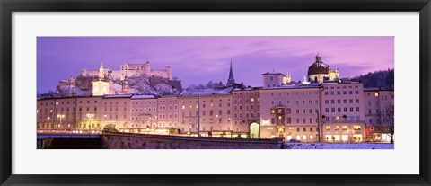 Framed Night Salzburg Austria Print