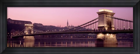 Framed Hungary, Budapest, Szechenyi Lanchid Print