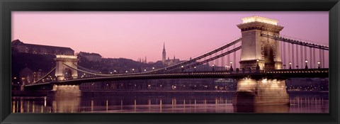 Framed Hungary, Budapest, Szechenyi Lanchid Print