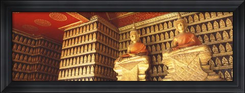 Framed Buddhas Wat Xien Thong Luang Prabang Laos Print