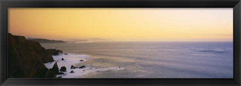 Framed High angle view of rock formations in the sea, Pacific Ocean, San Francisco, California, USA Print