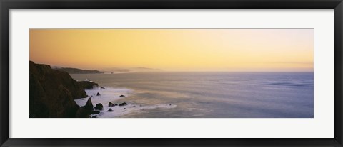 Framed High angle view of rock formations in the sea, Pacific Ocean, San Francisco, California, USA Print