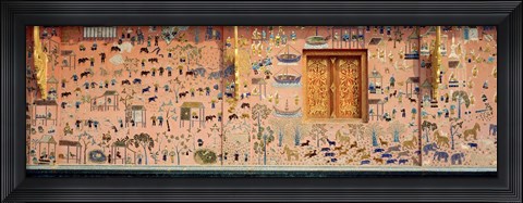 Framed Wall mural, Wat Xien Thong, Luang Prabang, Laos Print