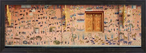 Framed Wall mural, Wat Xien Thong, Luang Prabang, Laos Print