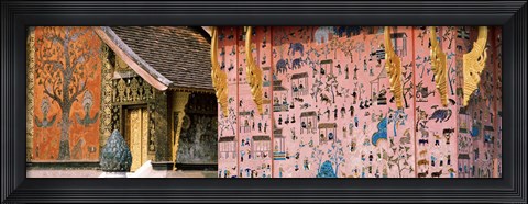 Framed Mosaic, Wat Xien Thong, Luang Prabang, Laos Print