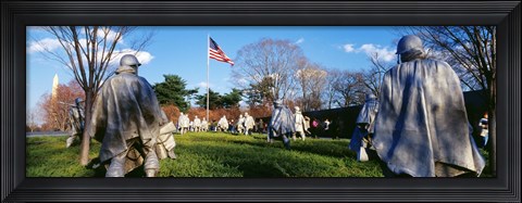 Framed Korean Veterans Memorial Washington DC USA Print