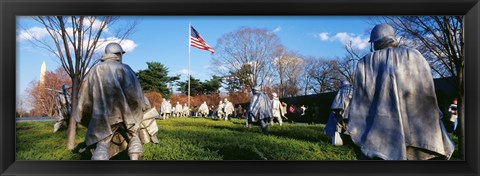 Framed Korean Veterans Memorial Washington DC USA Print