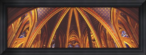 Framed Interior, Sainte Chapelle, Paris, France Print