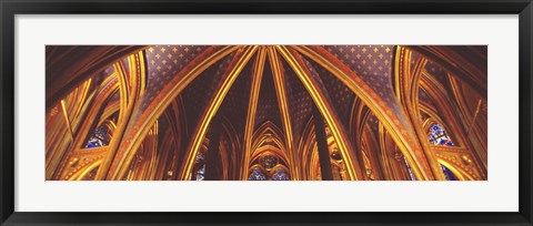 Framed Interior, Sainte Chapelle, Paris, France Print