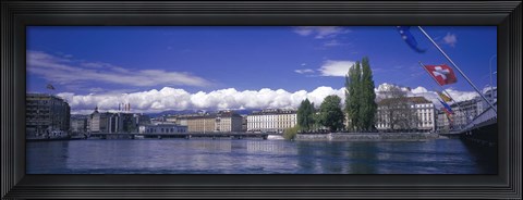 Framed Rhone River Geneva Switzerland Print