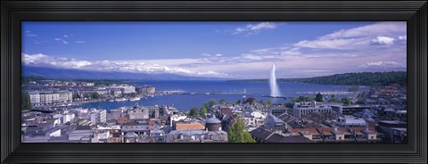 Framed Lake Geneva, Geneva, Switzerland Print