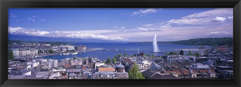 Framed Lake Geneva, Geneva, Switzerland Print