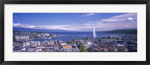 Framed Lake Geneva, Geneva, Switzerland Print