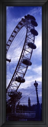 Framed Low angle view of the London Eye, Big Ben, London, England Print
