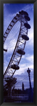 Framed Low angle view of the London Eye, Big Ben, London, England Print