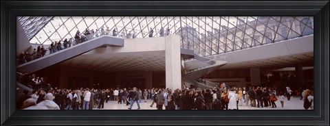 Framed Tourists in a museum, Louvre Museum, Paris, France Print