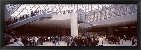 Framed Tourists in a museum, Louvre Museum, Paris, France Print