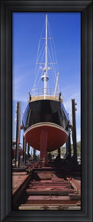 Framed Low angle view of a sailing ship at a shipyard, Antigua Print