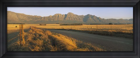 Framed Road running through a farm, South Africa Print