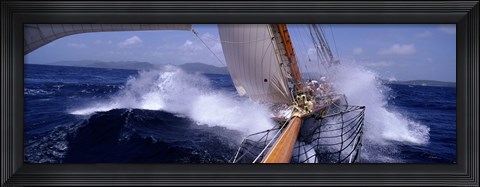 Framed Yacht Race, Caribbean Print