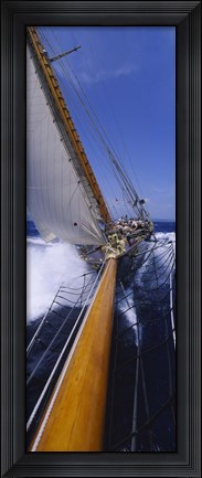 Framed Yacht Mast Caribbean Print