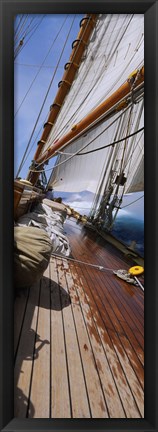 Framed Close-up of a sailboat deck Print