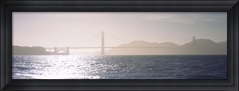 Framed Golden Gate Bridge on a hazy day, California Print