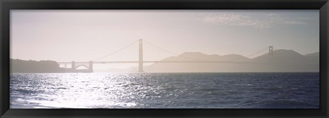 Framed Golden Gate Bridge on a hazy day, California Print