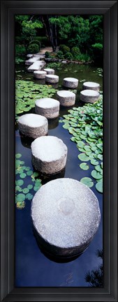 Framed Shrine Garden, Kyoto, Japan Print