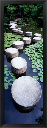 Framed Shrine Garden, Kyoto, Japan Print