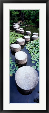 Framed Shrine Garden, Kyoto, Japan Print