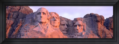 Framed Mount Rushmore, South Dakota (red hue) Print
