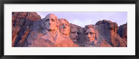 Framed Mount Rushmore, South Dakota (red hue) Print