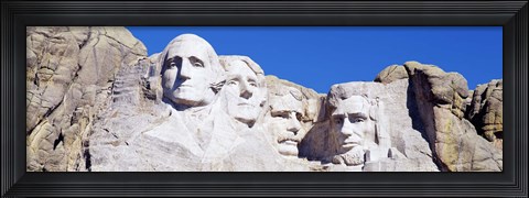 Framed Mount Rushmore, South Dakota (white) Print