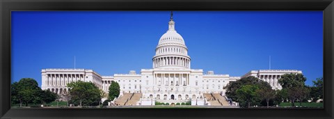 Framed Facade of a government building, Capitol Building, Capitol Hill, Washington DC, USA Print