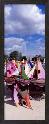 Framed Sailboats Tuilleries Paris France Print
