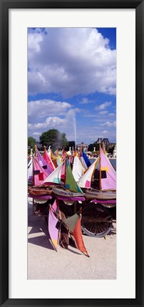 Framed Sailboats Tuilleries Paris France Print