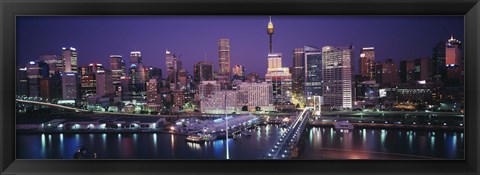 Framed Buildings on the waterfront, Sydney, Australia Print