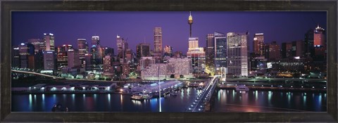 Framed Buildings on the waterfront, Sydney, Australia Print