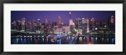 Framed Buildings on the waterfront, Sydney, Australia Print