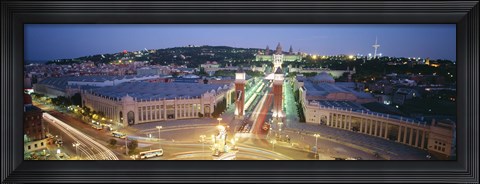 Framed Ariel View of Barcelona, Spain Print