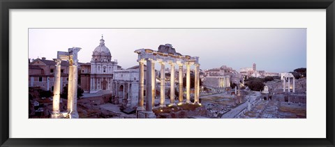 Framed Roman Forum at dusk, Rome, Italy Print