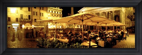 Framed Cafe, Pantheon, Rome Italy Print
