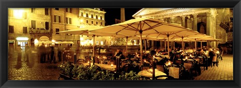 Framed Cafe, Pantheon, Rome Italy Print