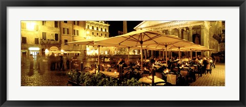 Framed Cafe, Pantheon, Rome Italy Print