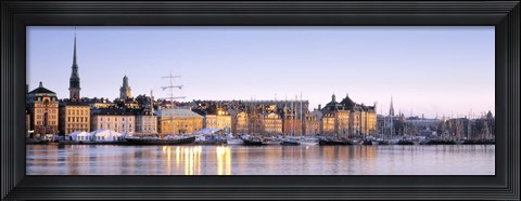 Framed Buildings on the waterfront, Old Town, Stockholm, Sweden Print