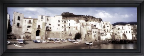 Framed Old Town, Cefalu, Sicily, Italy Print