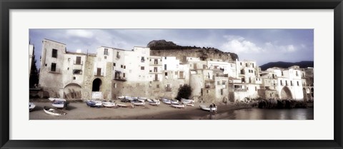 Framed Old Town, Cefalu, Sicily, Italy Print